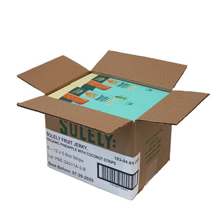 Solely Pineapple Coconut Fruit Jerky, 0.8 Ounce, 12 Per Pack, 6 Per Case