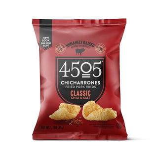 4505 Meats Jalapeno Cheddar Chicharrones, 1.1 Ounce, 12 Per Case