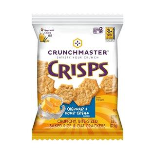 Crunchmaster Cheddar & Sour Cream Rice & Oatmeal Bites Crisps, 1 Each, 75 Per Case