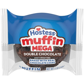 Hostess Double Chocolate Jumbo Muffin Single-Serve Frozen Case, 5 Ounce, 3 Per Pack, 12 Per Case
