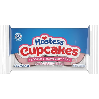 Hostess Single Serve Frozen Strawberry Cupcakes, 3.17 Ounce, 6 Per Pack, 6 Per Case