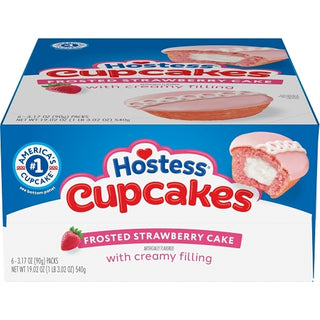 Hostess Single Serve Frozen Strawberry Cupcakes, 3.17 Ounce, 6 Per Pack, 6 Per Case