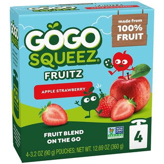 Gogo Squeez Strawberry Applesauce, 4 Each, 12 Per Case