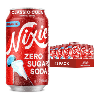Nixie Organic Zero Sugar Soda, Classic Cola, 12oz (Pack of 12)