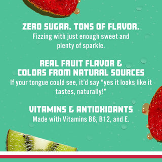 Sparkling Ice Flavored Sparkling Water, Kiwi Strawberry, 17 oz (Pack of 12)