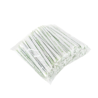 The Sustainable Agave Company 8" Agave Black Regular Straws - Wrapped, 5000 Piece