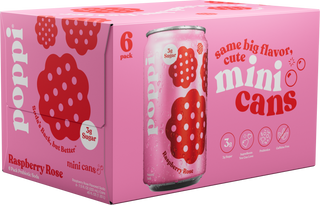 Poppi Prebiotic Soda, Raspberry Rose, 7.5oz Mini Cans - Multi-Pack