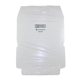 Royal 21 Inch X 13 Inch X 3 Inch Full Pan White Corrugated Catering Box, 50 Each