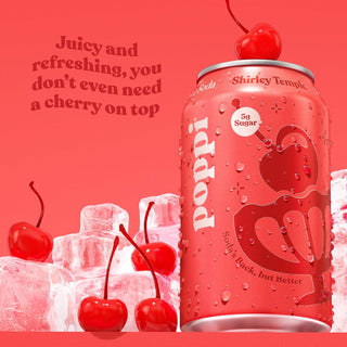 Poppi Prebiotic Soda, Shirley Temple, 12oz (Pack of 12)