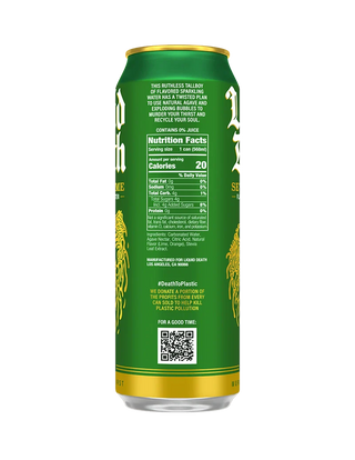 Liquid Death Sparkling Water, Severed Lime, 19.2oz King Size (Pack of 12)