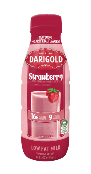 Darigold Shelf Stable Low Fat Flavored Milk, Strawberry, 14oz (Pack of 12)