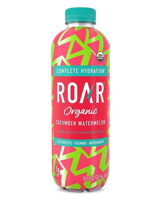 ROAR Complete Hydration Organic Drink, Cucumber Watermelon, 18 oz (Pack of 12)