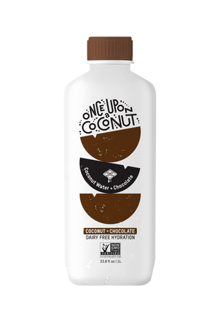 Once Upon a Coconut 100% Pure Coconut Water, Chocolate, 1 Liter (Pack of 12)