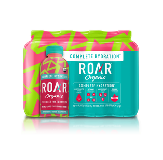 ROAR Complete Hydration Organic Drink, Cucumber Watermelon, 18 oz (Pack of 12)