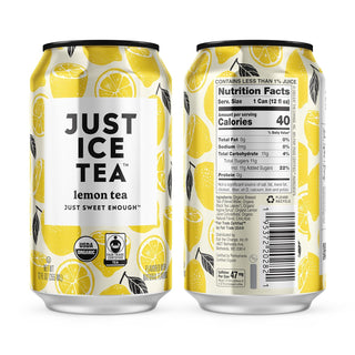 Just Ice Tea, Lemon Tea, 12oz (Pack of 12)