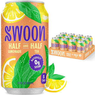 SWOON Sugar Free Lemonade, Half & Half, 12oz (Pack of 12)