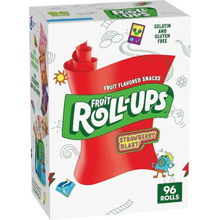 Fruit Roll-Ups Reduced Sugar Strawberry, 0.5 Ounce, 96 Per Case