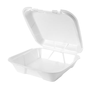 Genpak Container Foam Large One Compartment Snap-It Vented, 100 Each, 100 Per Pack, 2 Per Case