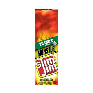 Slim Jim Monster Tabasco Flavored Smoked Meat Snack Sticks, 1.94 Ounce, 18 Per Pack, 6 Per Case