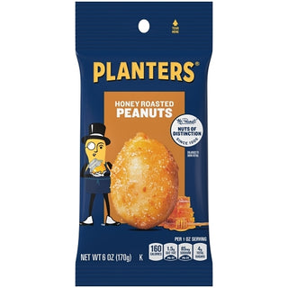 Planters Honey Roasted Peanuts, 6 Ounce, 12 Per Case