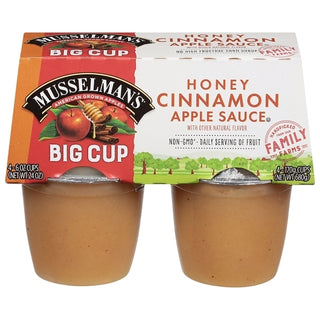 Musselman's Honey Cinnamon Applesauce Cup, 24 Ounce, 12 Per Case