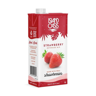 Island Oasis Strawberry Beverage Mix, 1 Liter, 12 Per Case