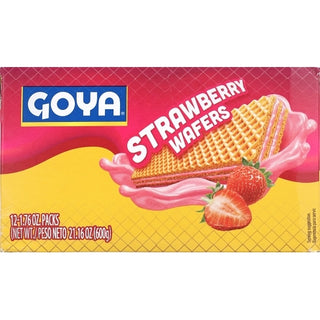 Goya Foods Inc. Strawberry Wafers, 1.76 Ounce, 12 Per Pack, 6 Per Case
