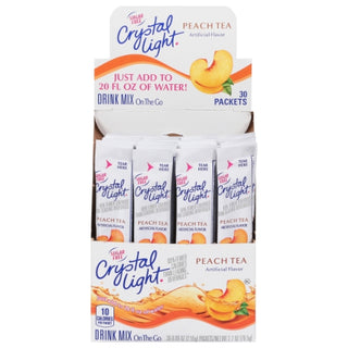 Crystal Light Peach Drink Mix Kosher,, 0.09 Ounce, 30 Per Pack, 4 Per Case