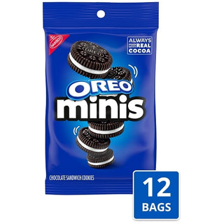 Oreo Big Bag Mini Cookies, 3 Ounce, 12 Per Case