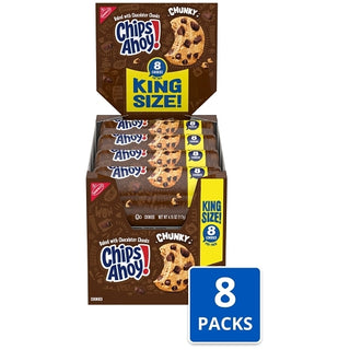 Chips Ahoy Chunky King Size Cookies, 4.15 Ounce, 8 Per Pack, 2 Per Case