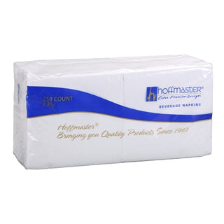 Hoffmaster 9.5 Inch X 9.5 Inch 2 Ply 1/4 Fold White Beverage Napkin, 250 Each, 4 Per Case