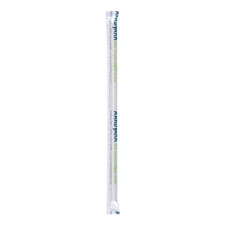 Aardvark By Hoffmaster Paper Straw; Black Jumbo Wrapped 7.75", 400 Each, 8 Per Case