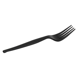 Dixie Heavy Weight Polystyrene Individually Wrapped Black Fork, 1000 Count
