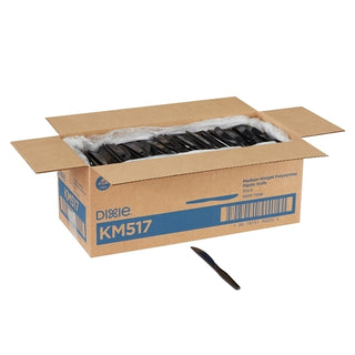 Dixie Medium Weight Polystyrene Black Knife, 1000 Count
