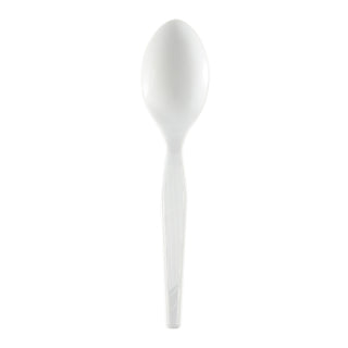 Dixie Medium Weight Polystyrene White Teaspoon, 1000 Count