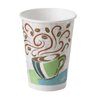 Dixie Perfectouch 12 Oz. Wrapped Insulated Paper Hot Cups, 1000 Count