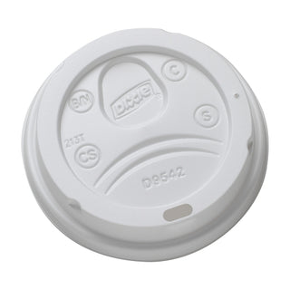 Dixie White Lid Fits Perfectouch 10 And 20 Ounce Paper Hot Cup, 100 Count, 10 Per Case