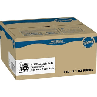 Pillsbury Place & Bake Whole Grain Chocolate Muffin Top, 2.1 Ounce, 112 Per Case