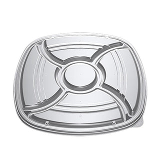 D & W Fine Pack 14 Inch Forum 5C Flat Lid 5 Vent, 48 Each, 48 Per Pack