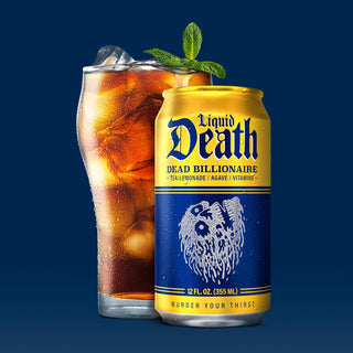 Liquid Death Iced Tea, Dead Billionaire, 12oz (Pack of 12)