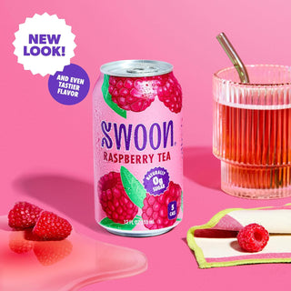 SWOON Sugar Free Iced Tea, Raspberry Tea, 12oz (Pack of 12)