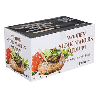 Goldmax Medium Steak Wooden Marker, 500 Each, 10 Per Case