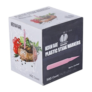 Goldmax Medium Rare Steak Plastic Marker, 500 Each, 10 Per Case