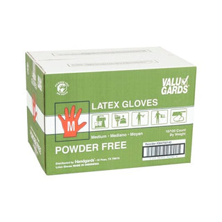 Valugards Latex Powder Free Medium Gloves, 100 Each, 100 Per Pack, 10 Per Case