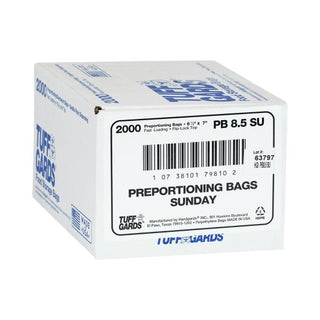 Tuffgards 2M High Density Black Sunday Preportioning Bag, 2000 Each, 2000 Per Pack