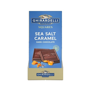 Ghirardelli Dark Chocolate Sea Salt Caramel Squares Bar, 0.3 Pound, 10 Per Case