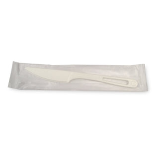 World Centric Tpla Compostable Corn Starch Individually Wrapped Knife, 750 Each