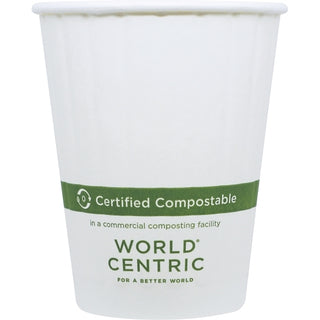 World Centric 12 Ounce Paper Compostable Double Wall Hot Cup, 40 Each, 25 Per Case