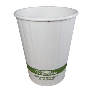 World Centric 12 Ounce Paper Compostable Double Wall Hot Cup, 40 Each, 25 Per Case