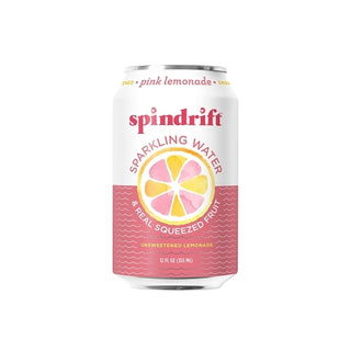Spindrift Pink Lemonade Flavored Sparkling Water, 12 Fluid Ounce, 8 Per Pack, 3 Per Case